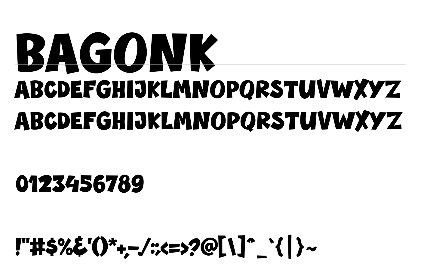 Bagonk Font preview