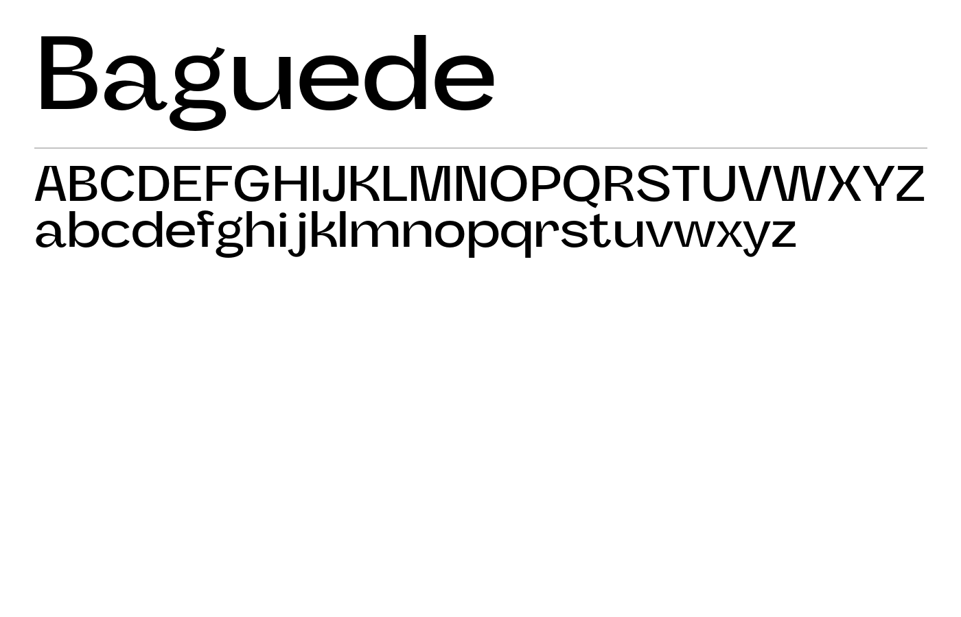 Baguede Font preview