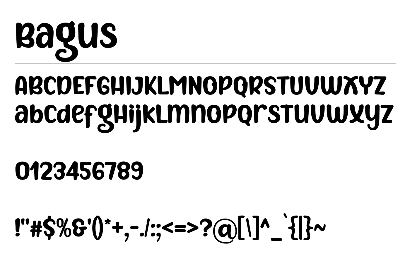 Bagus Font preview