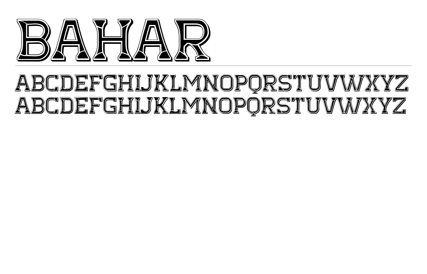 Bahar Font preview