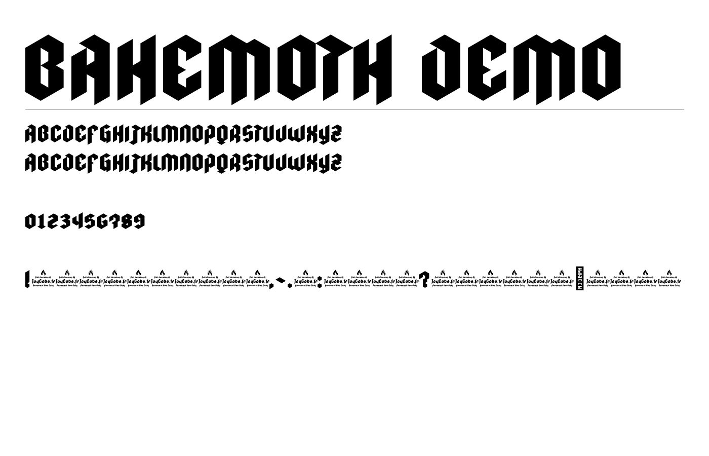 Bahemoth DEMO Font preview