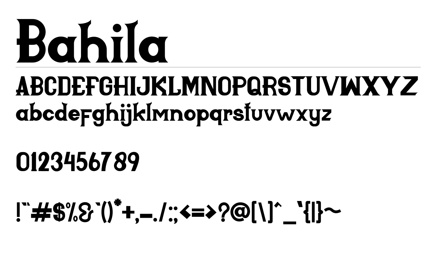Bahila Font preview