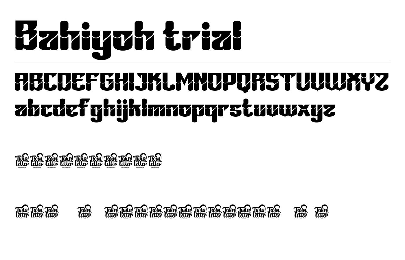 Bahiyoh trial Font preview