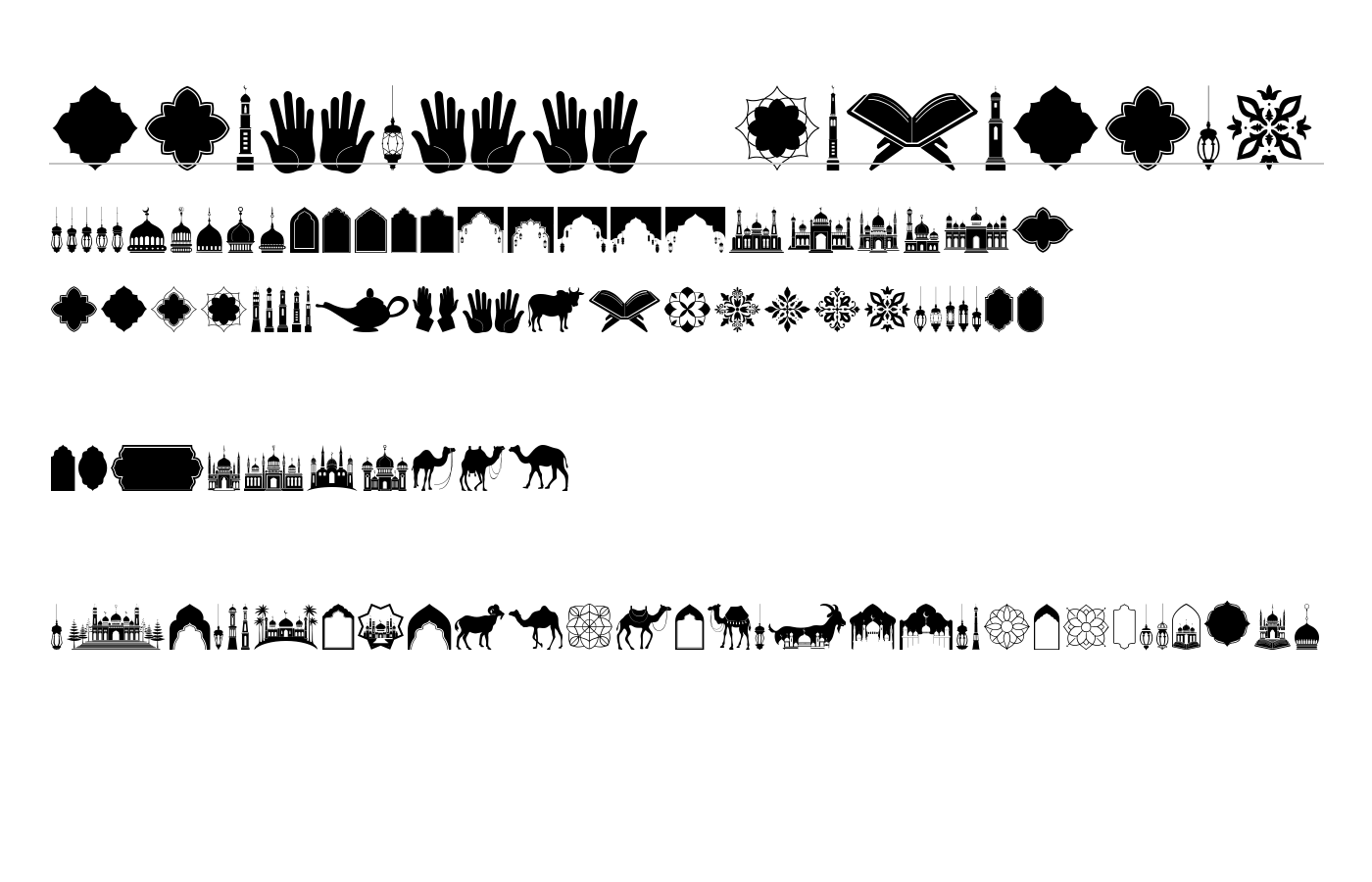 bahlull dingbats Font preview