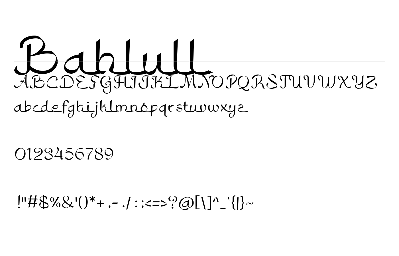 Bahlull Font preview