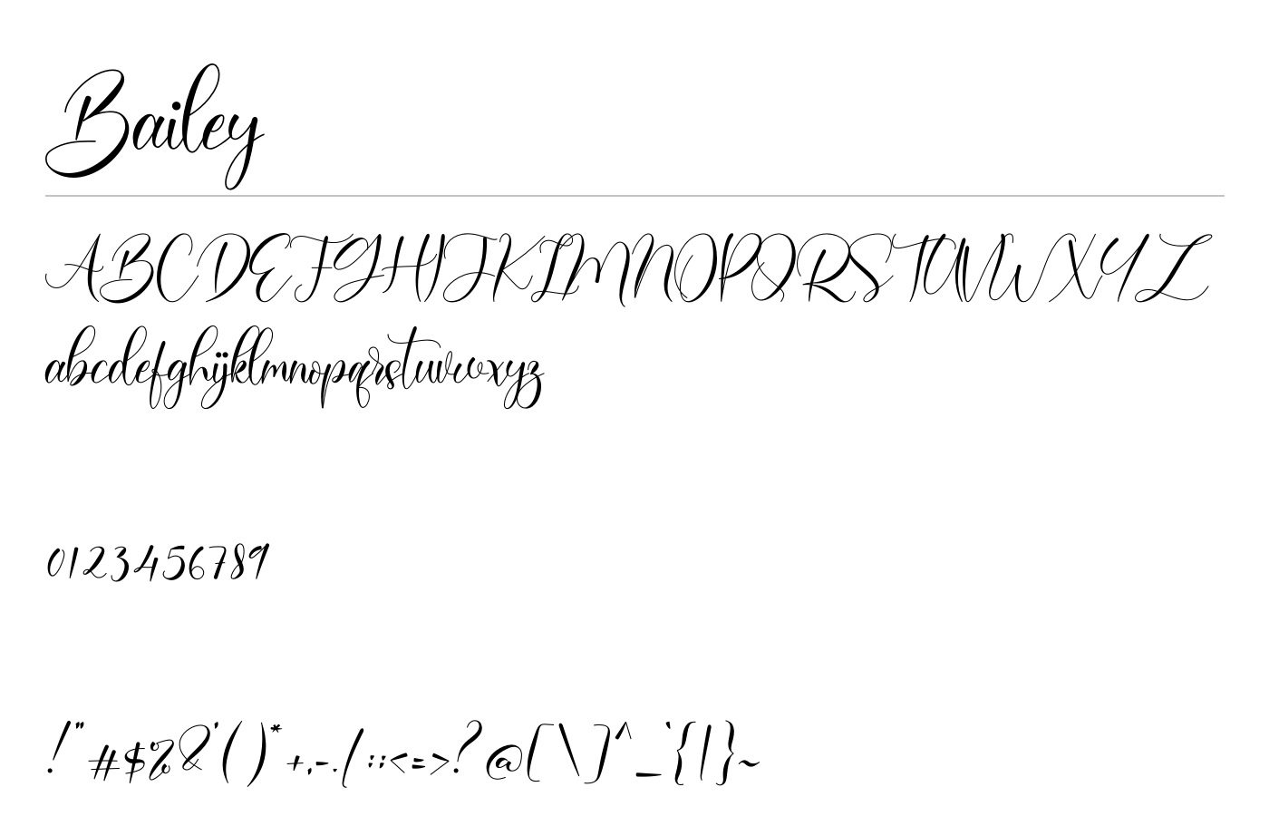 Bailey Font preview