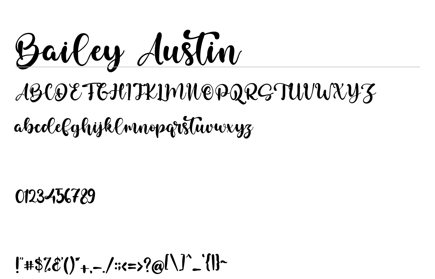 Bailey Austin Font preview