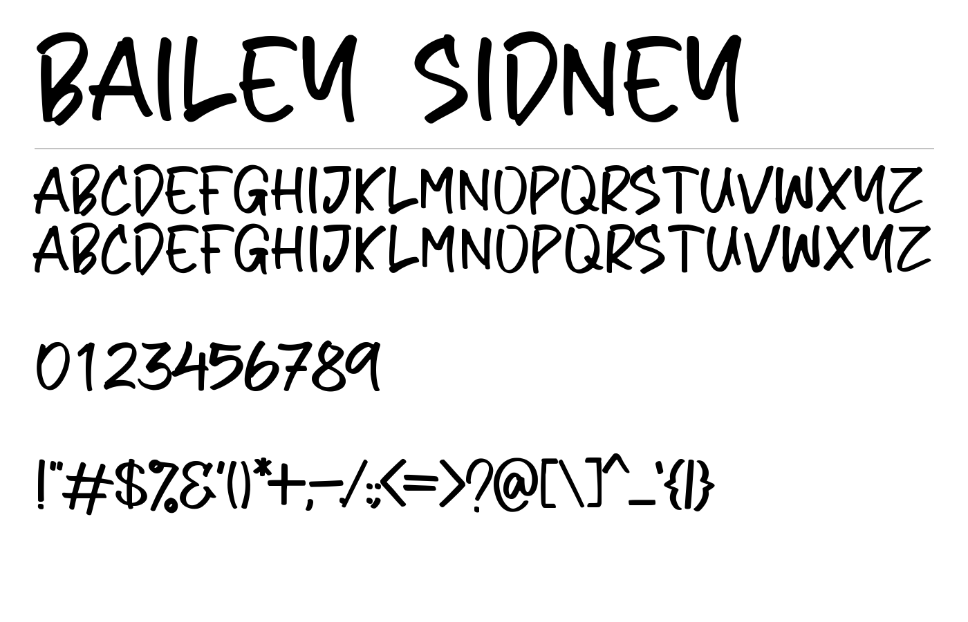 Bailey Sidney Font preview