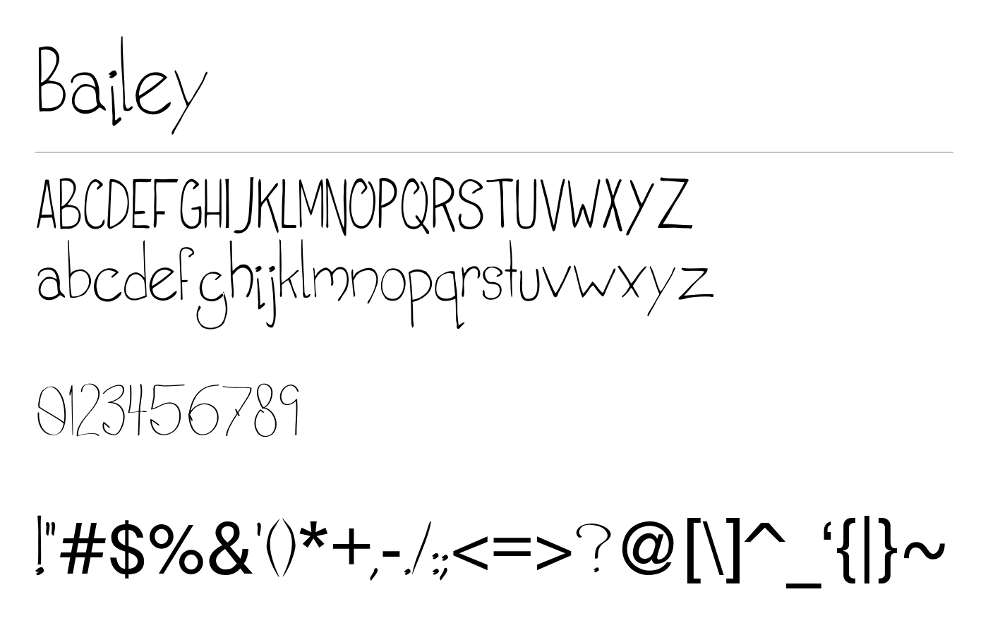 Bailey Font preview