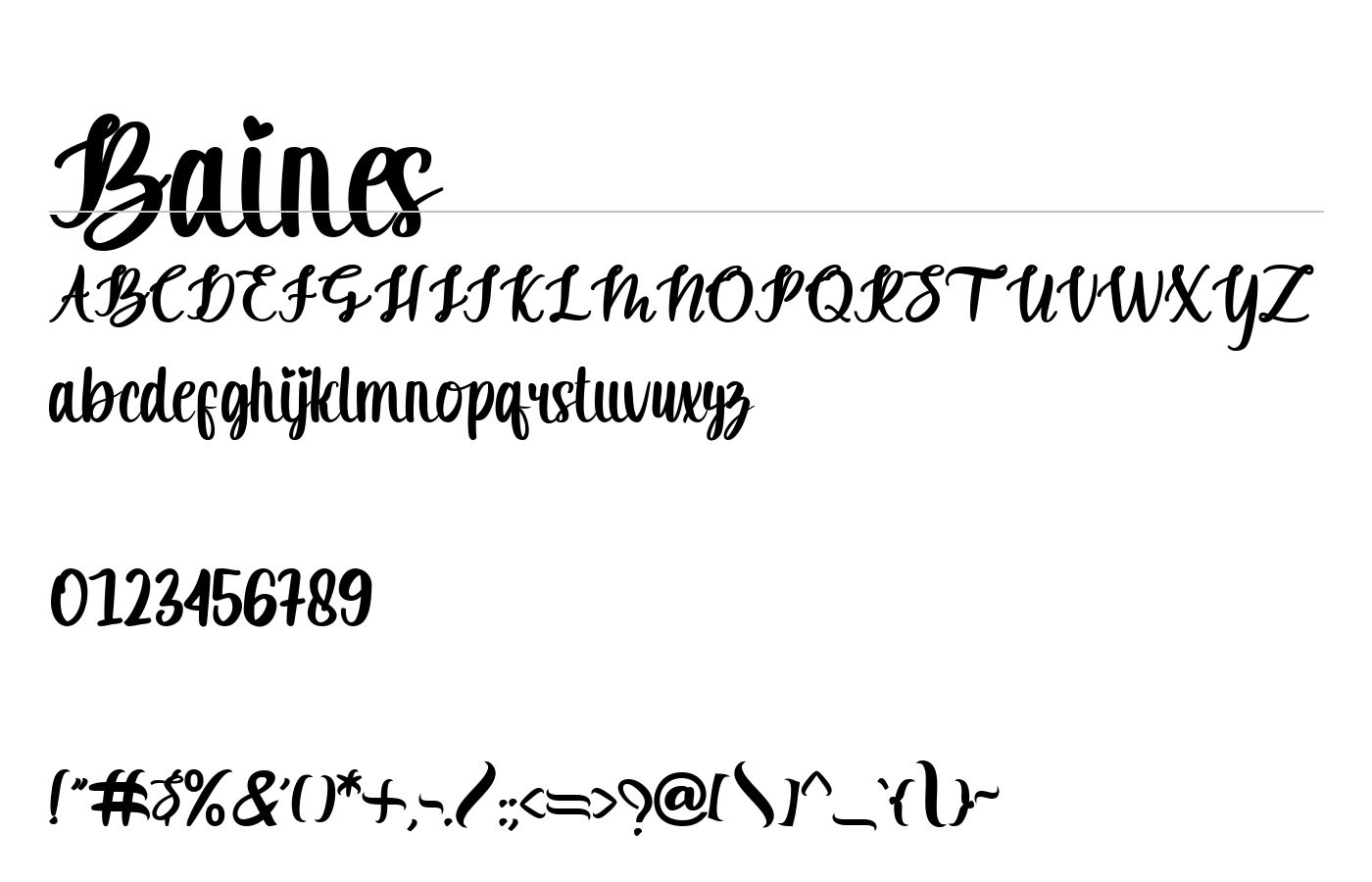 Baines Font preview