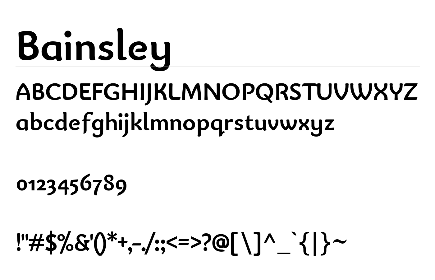 Bainsley Font preview