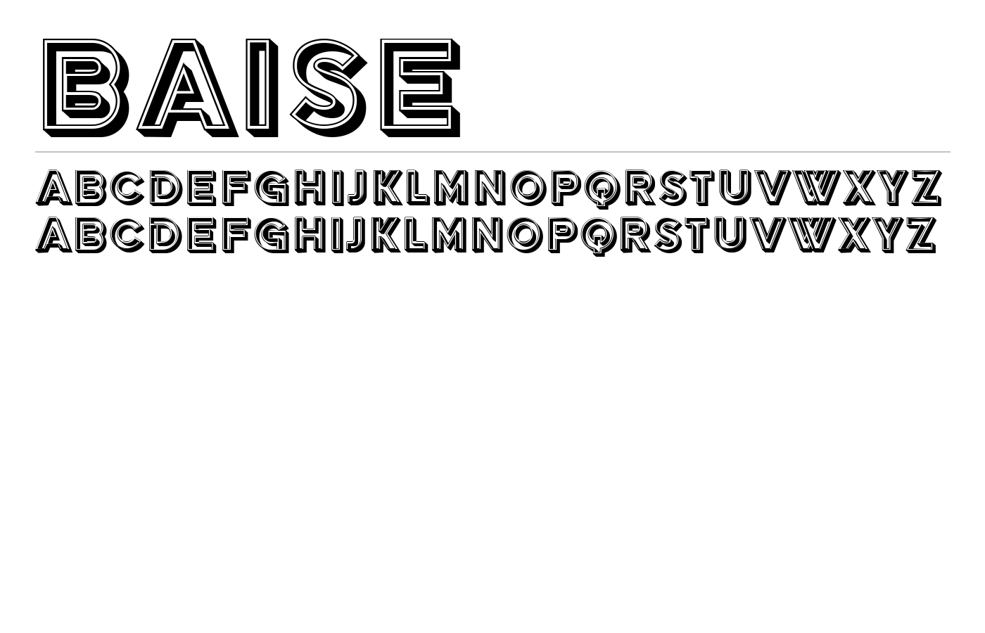 Baise Font preview