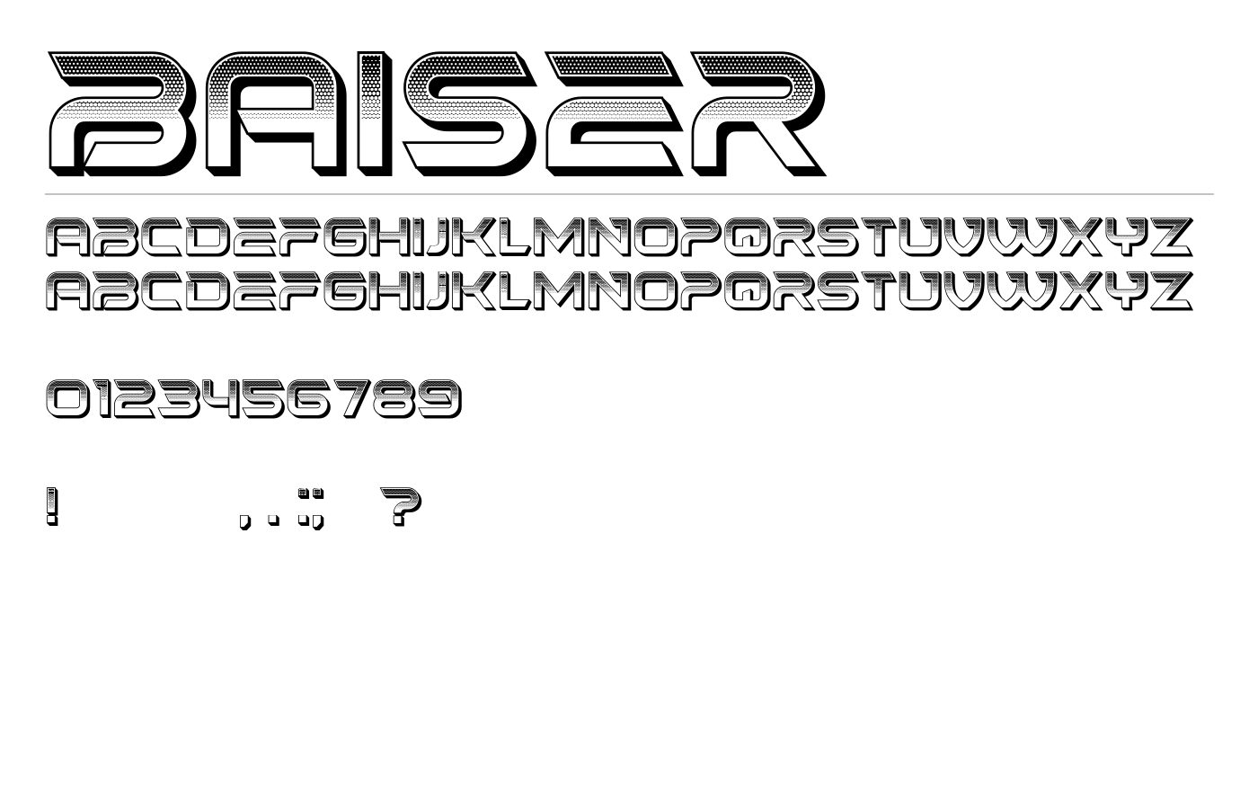 Baiser Font preview