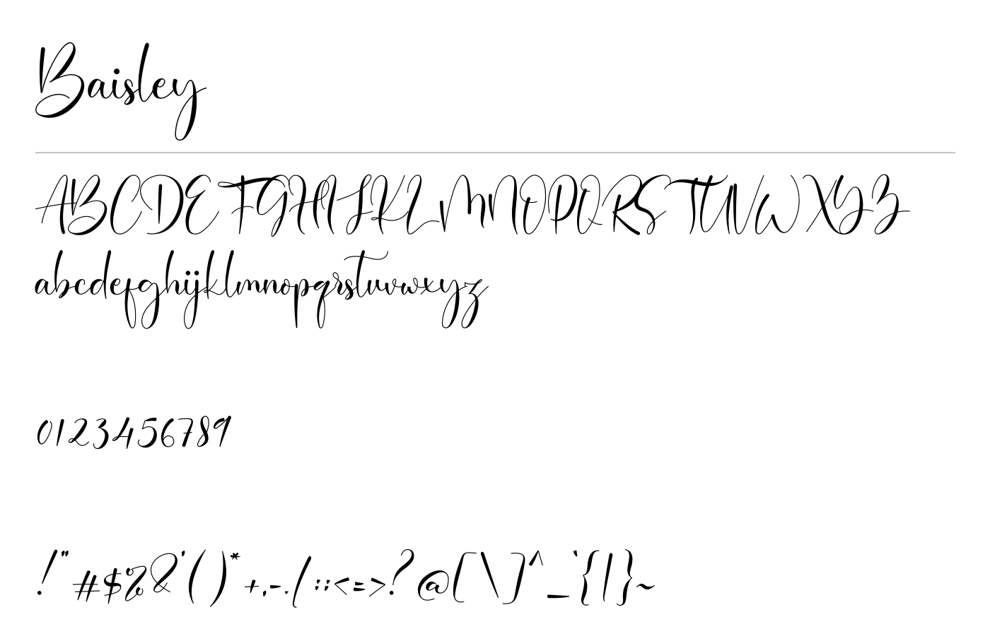 Baisley Font preview