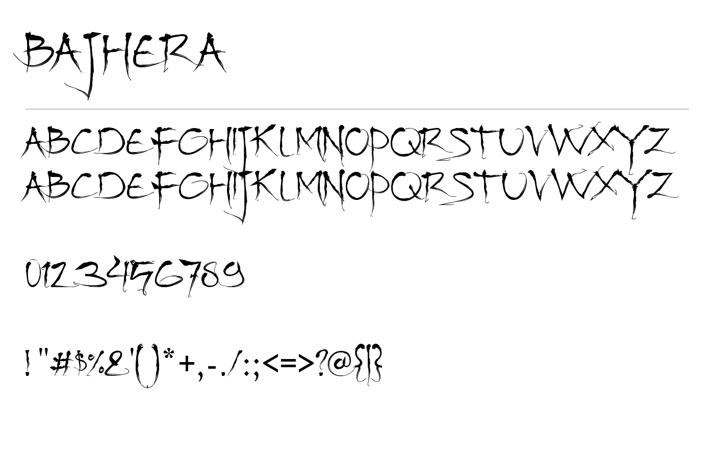 Bajhera Font preview