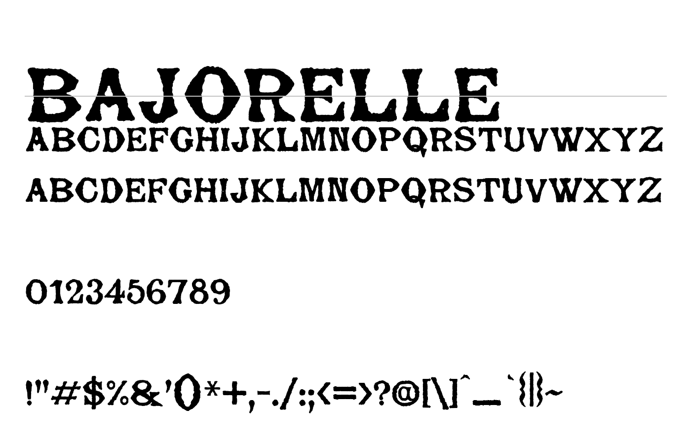 Bajorelle Font preview