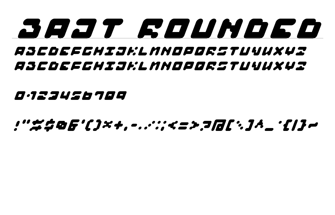 BAJT Rounded Font preview