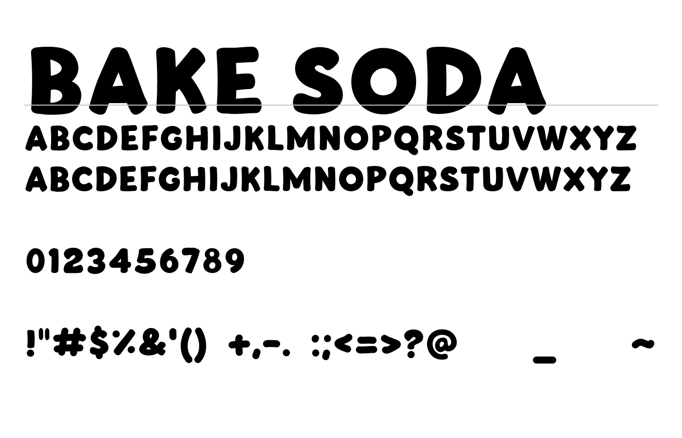 Bake Soda Font preview