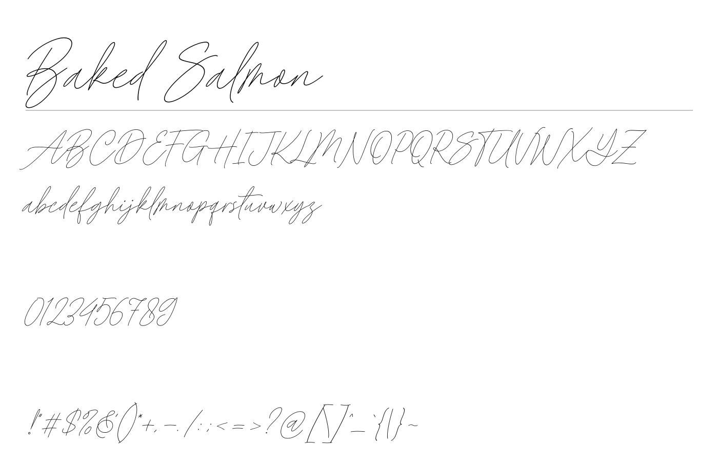 Baked Salmon Font preview