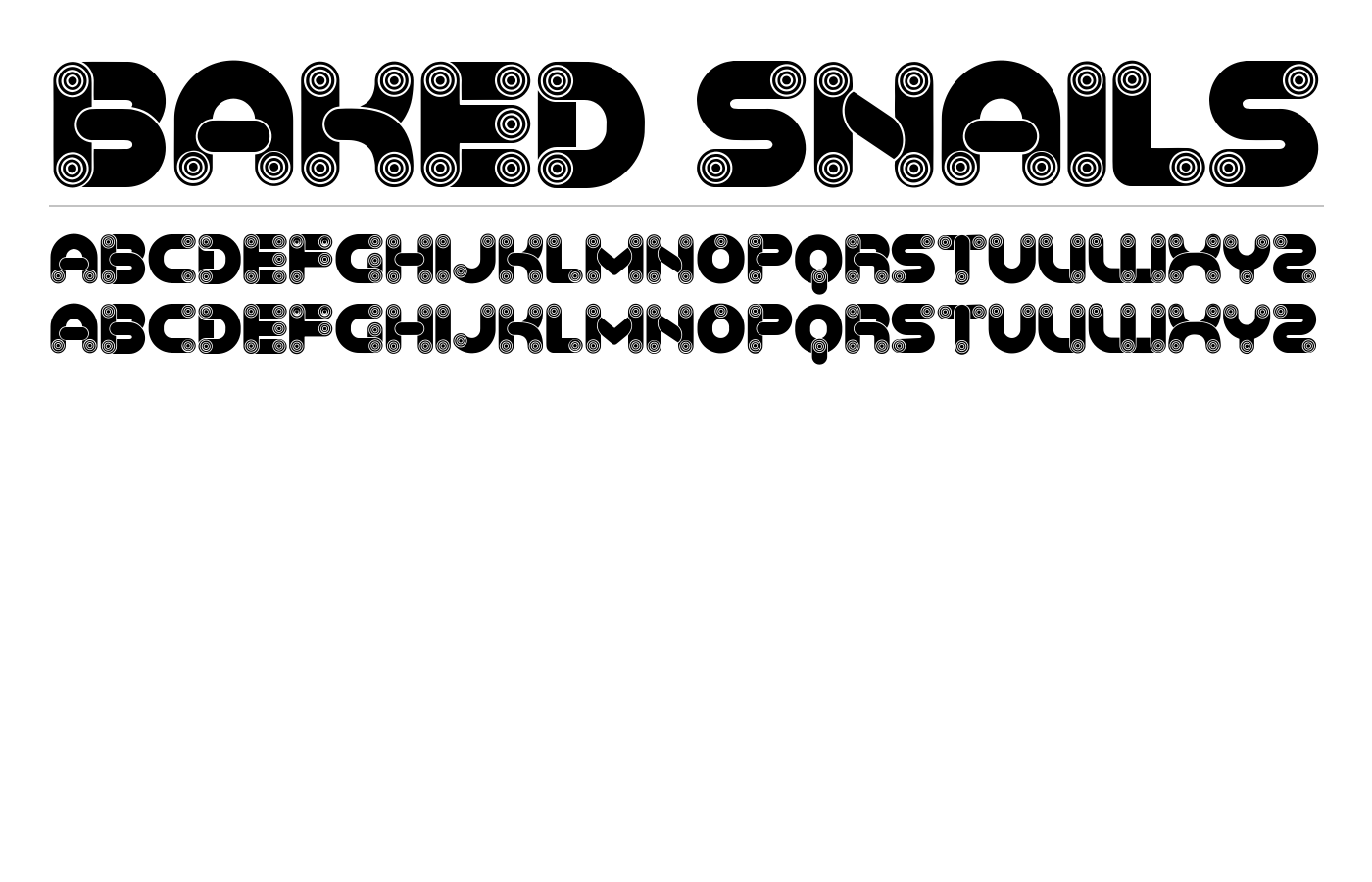 Baked Snails Font preview