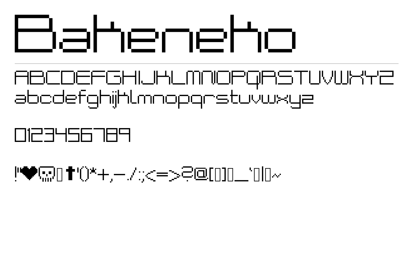 Bakeneko Font preview