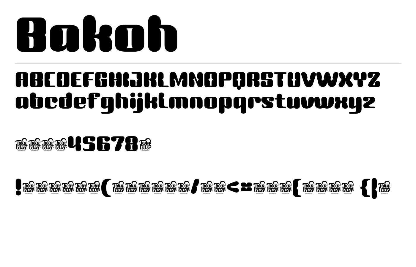 Bakoh Font preview