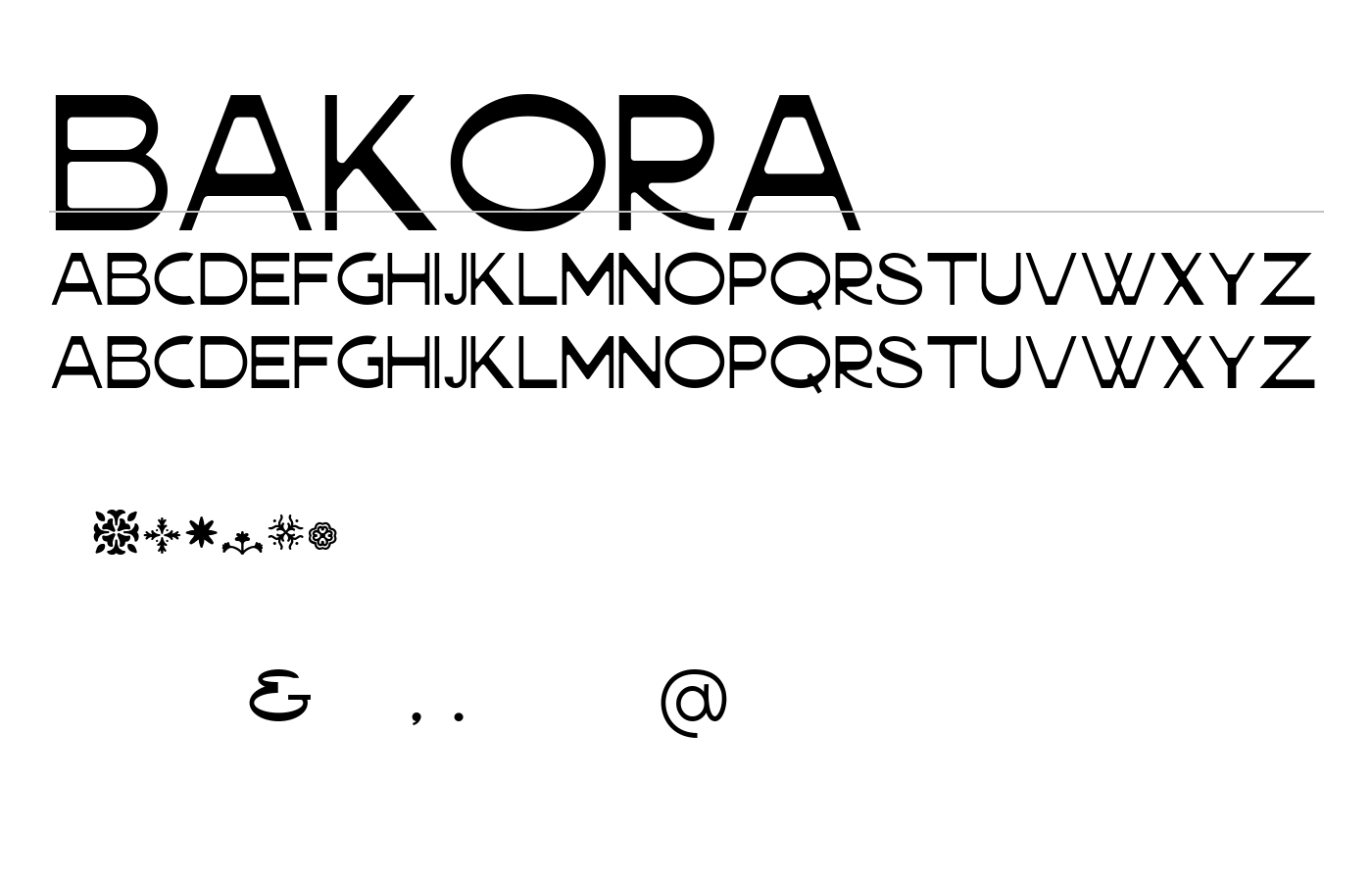 Bakora Font preview