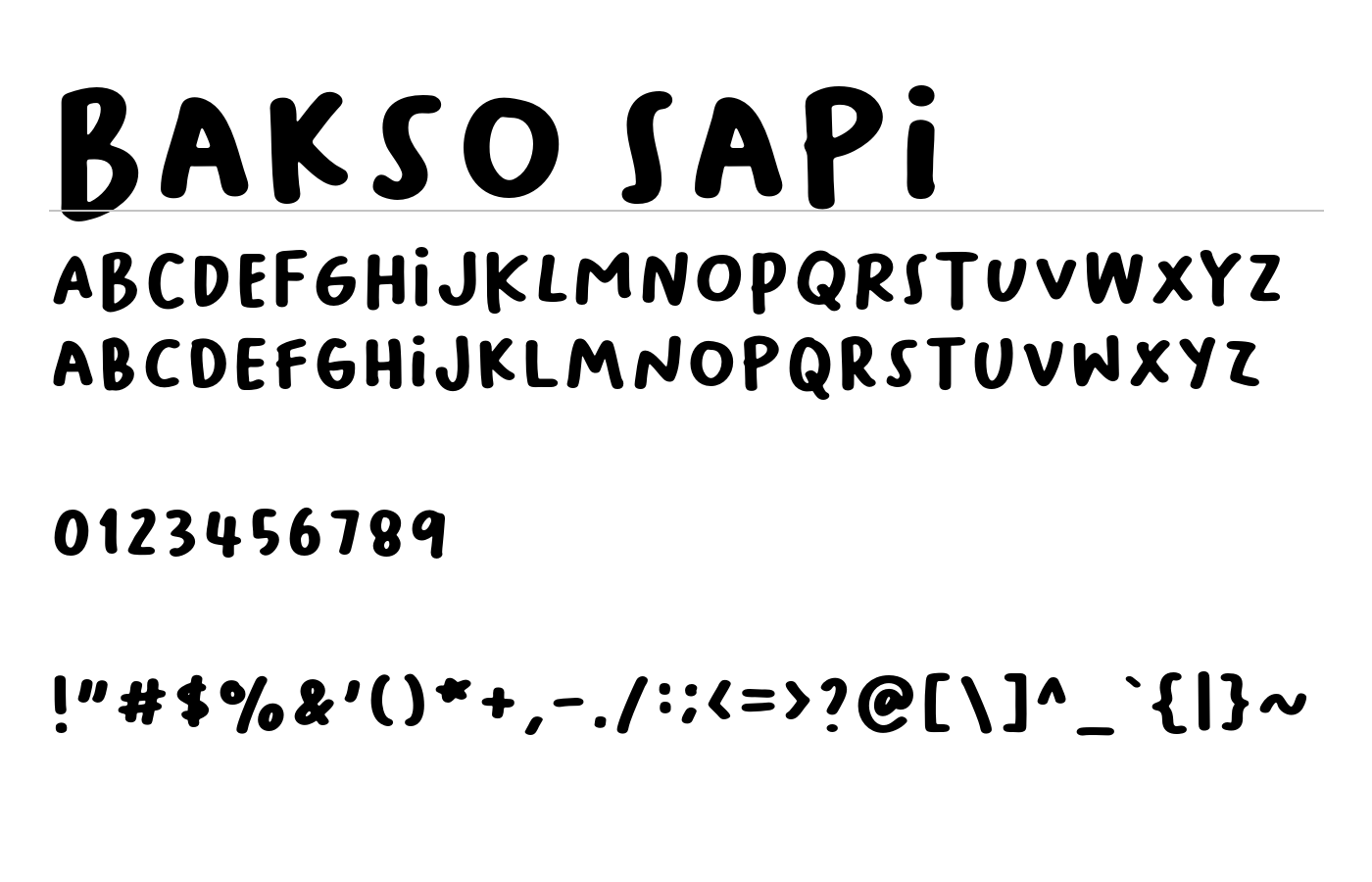 Bakso Sapi Font preview