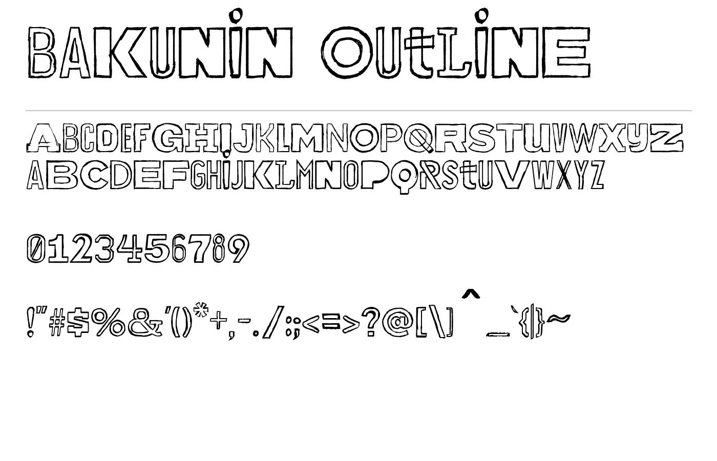 Bakunin Regular Font preview