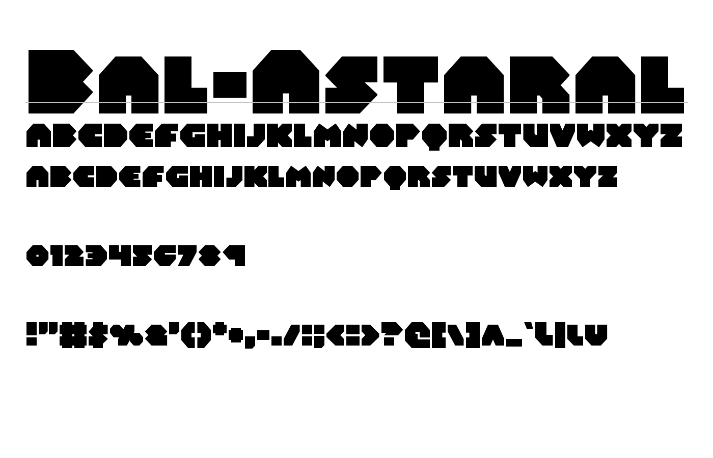 Bal-Astaral Font preview