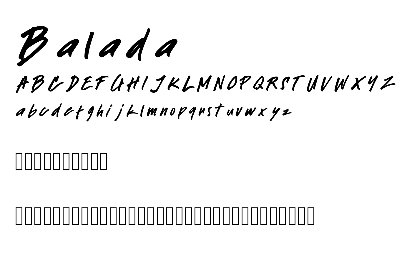 Balada Font preview