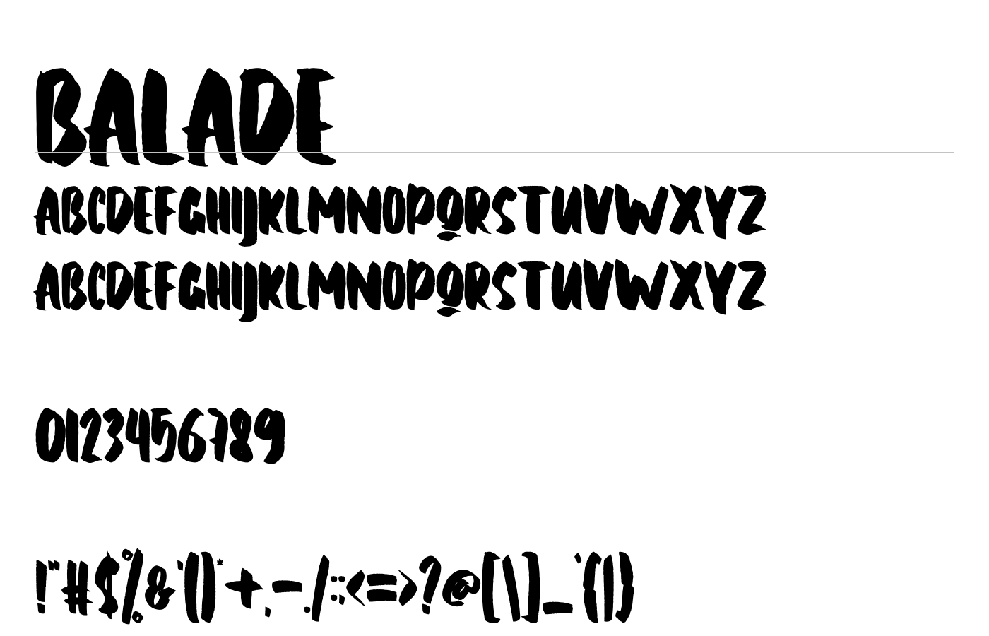 Balade Font preview