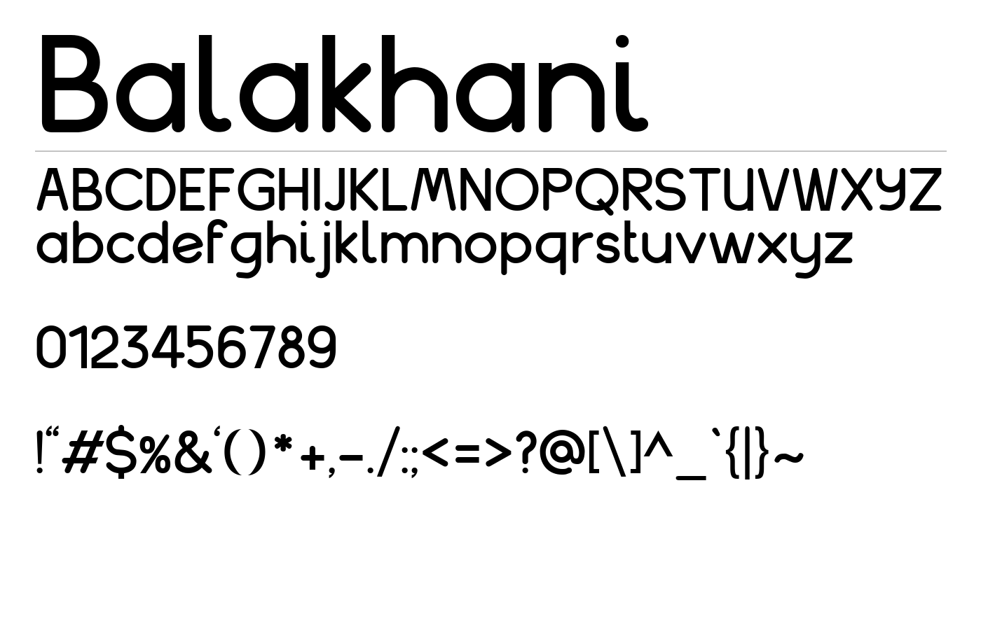 Balakhani Font preview
