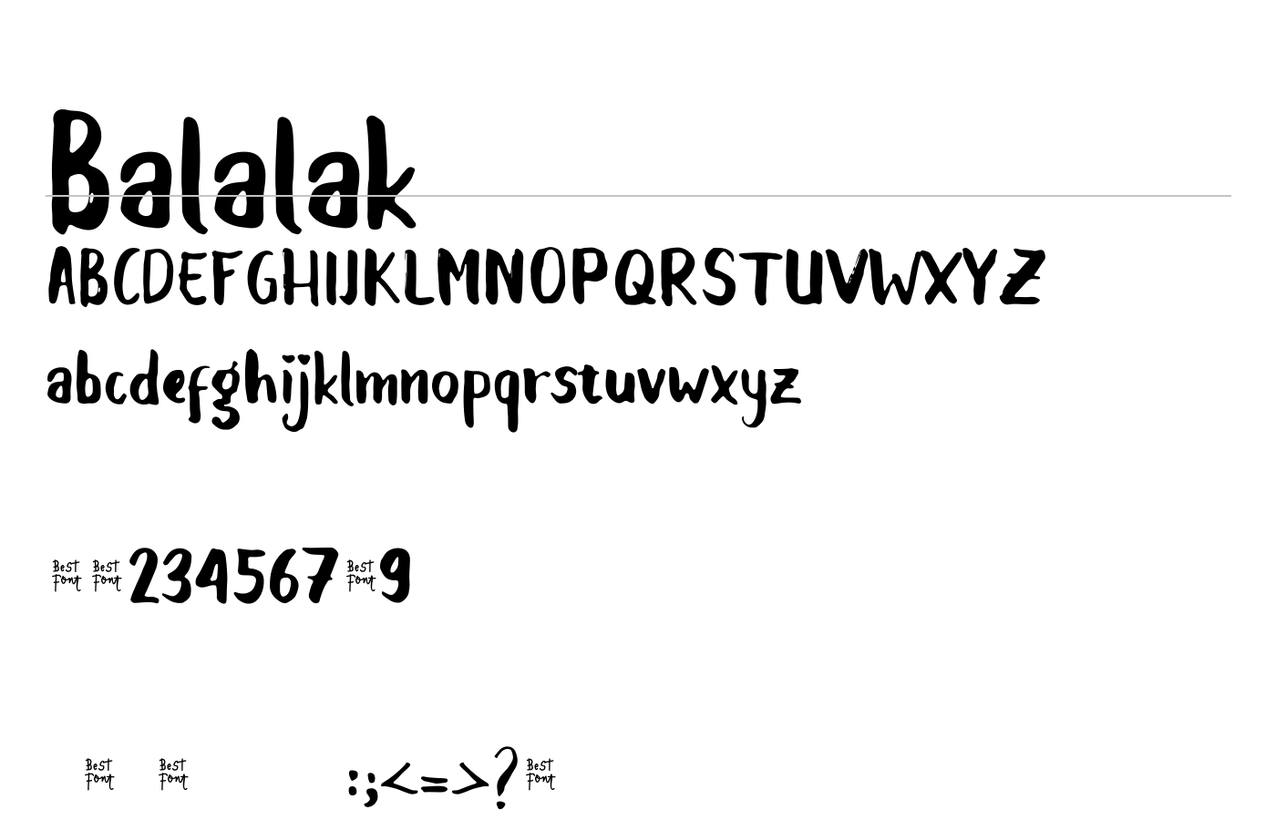 Balalak Font preview