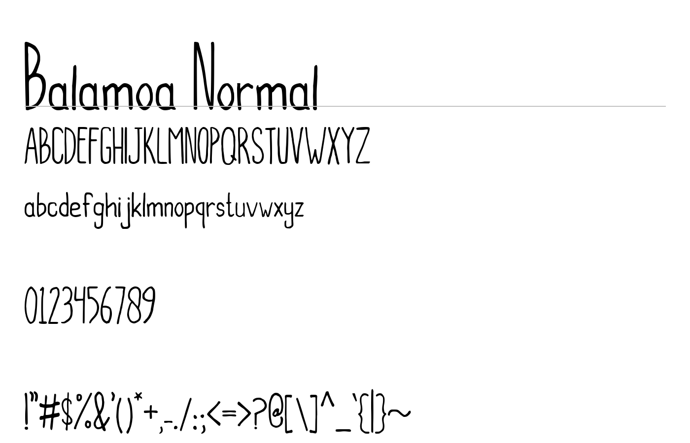 Balamoa Font preview