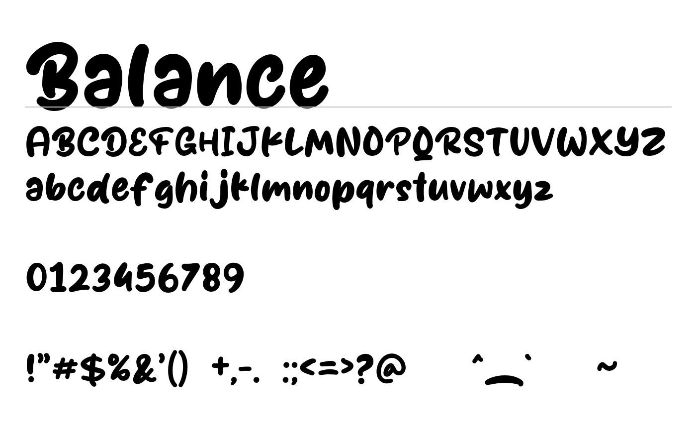 Balance Font preview