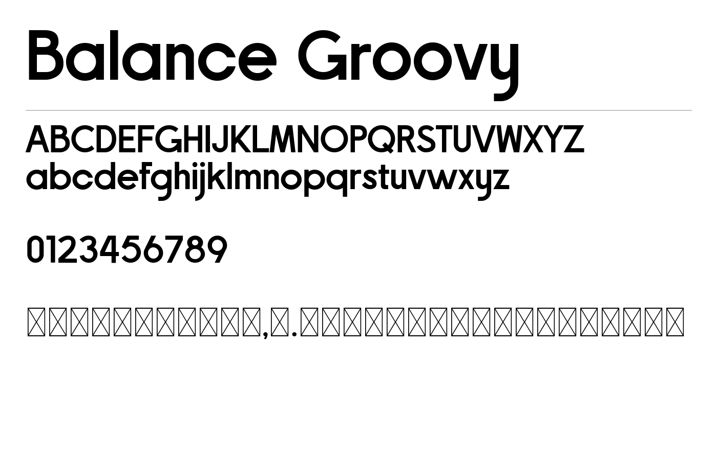 Balance Groovy Font preview