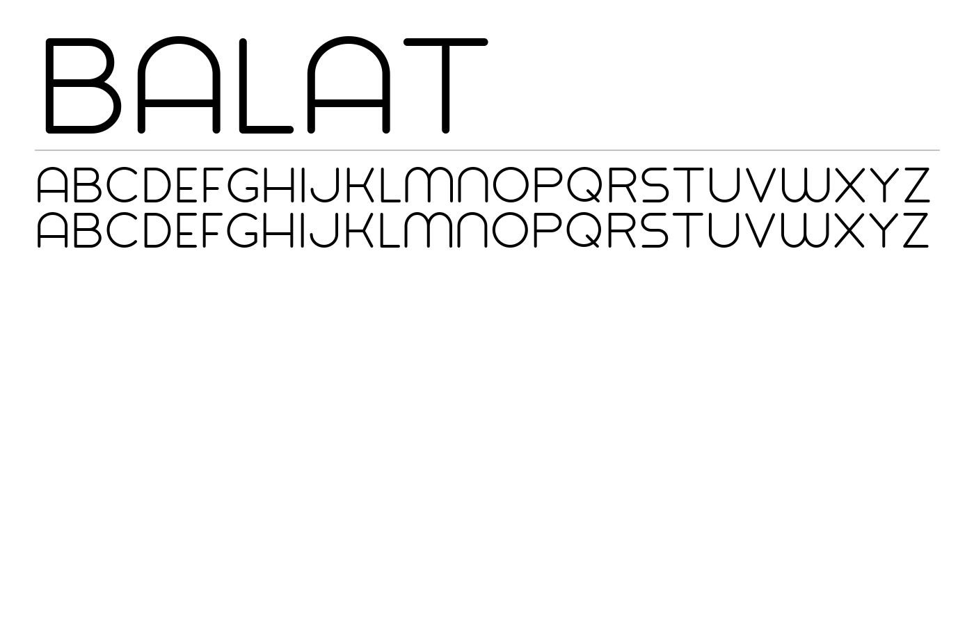 Balat Font preview