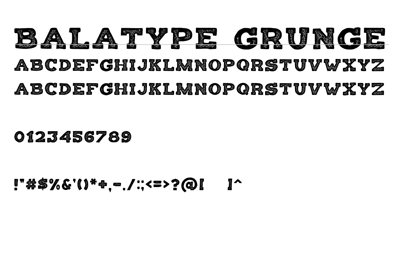 Balatype Grunge Font preview