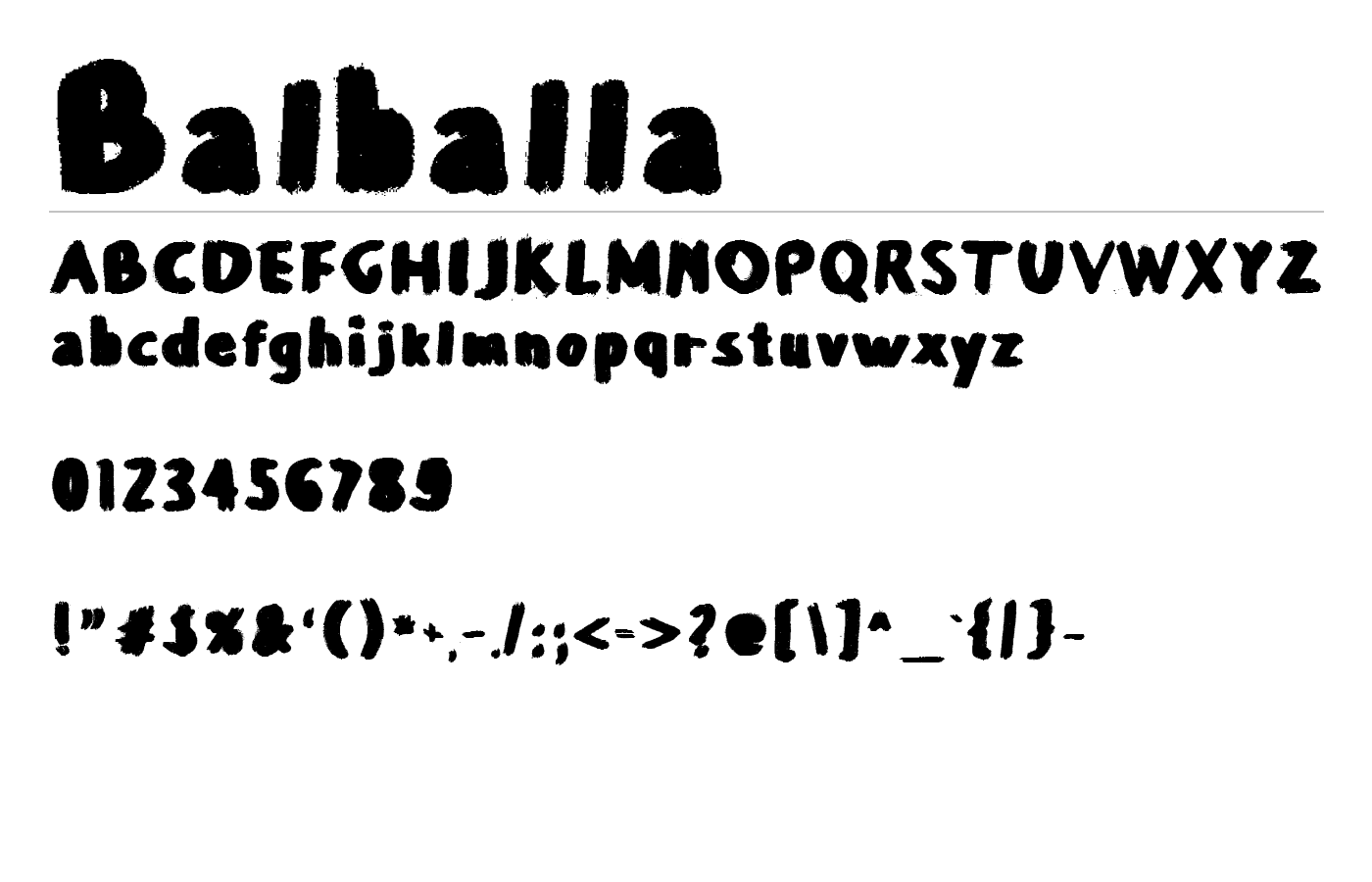 Balballa Font preview