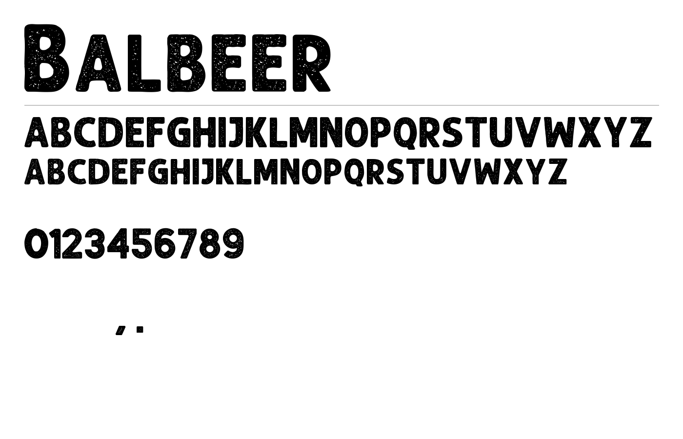 Balbeer Font preview