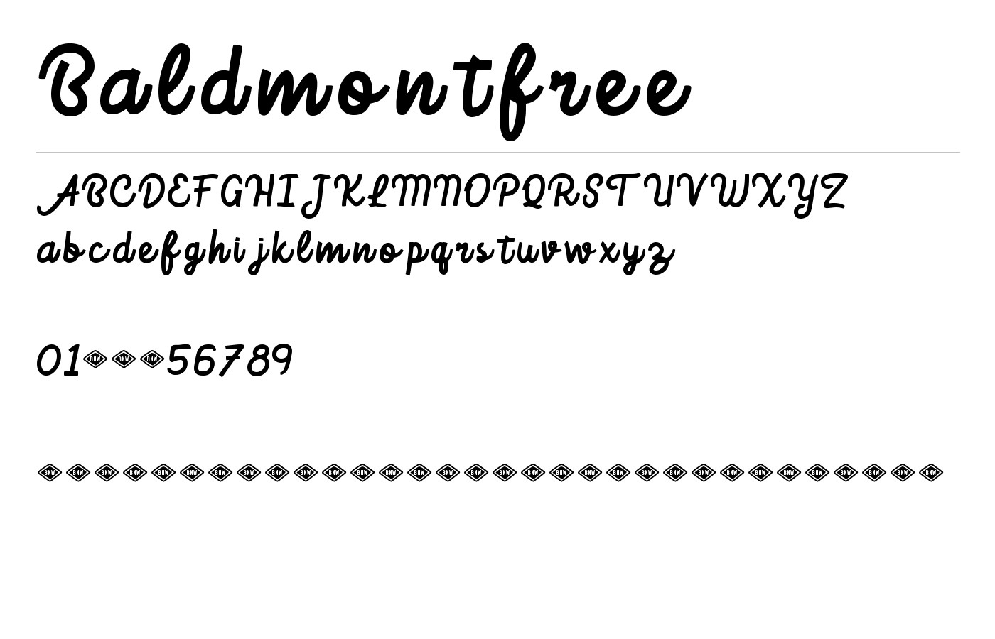 Baldmontfree Font preview