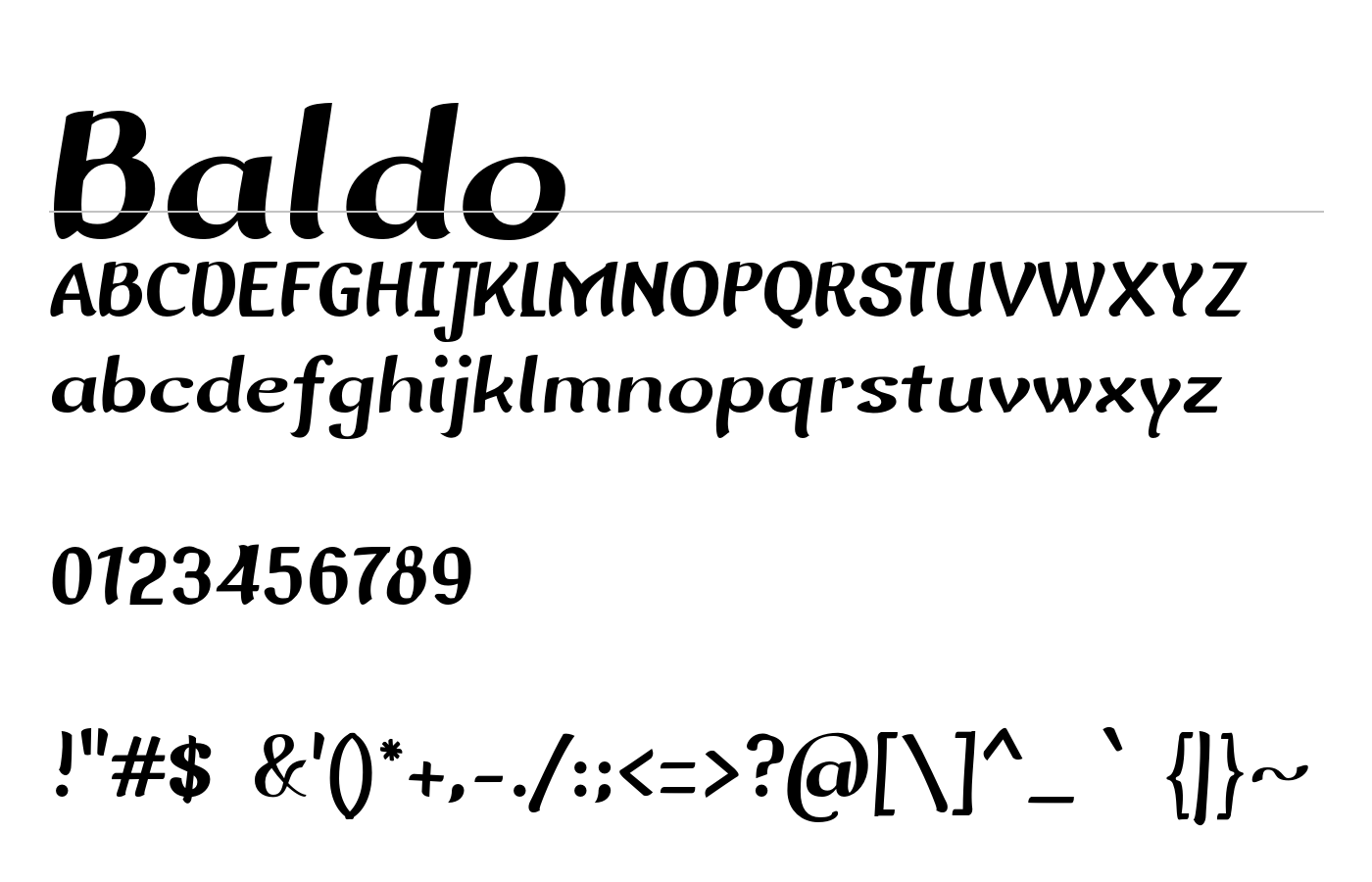 Baldo Font preview