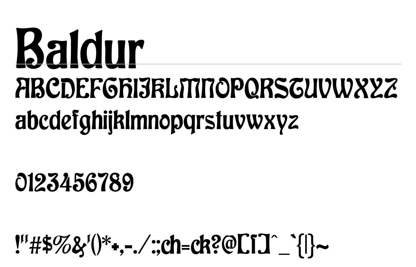 Baldur Font preview