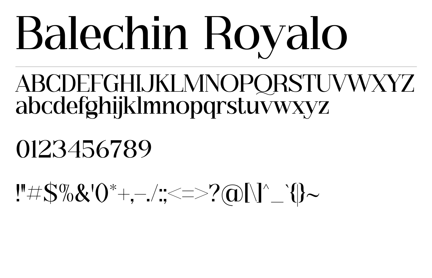 Balechin Royalo Font preview