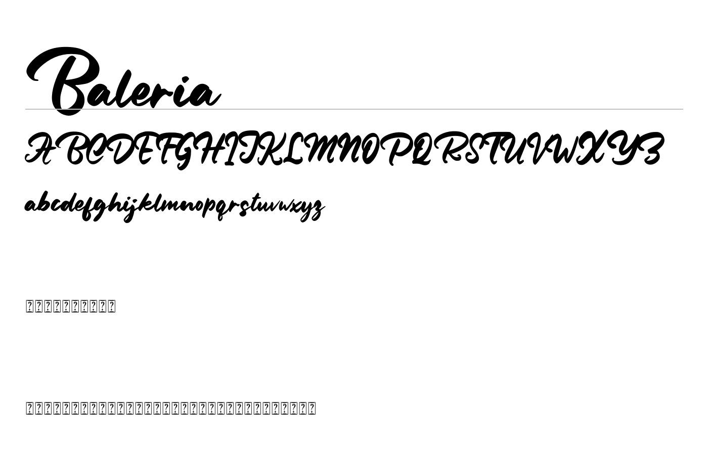 Baleria Font preview