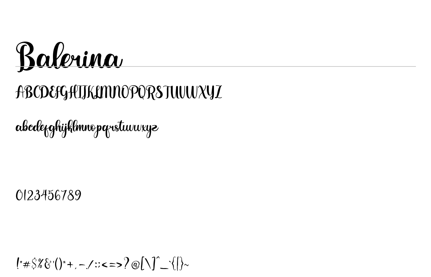 Balerina Font preview