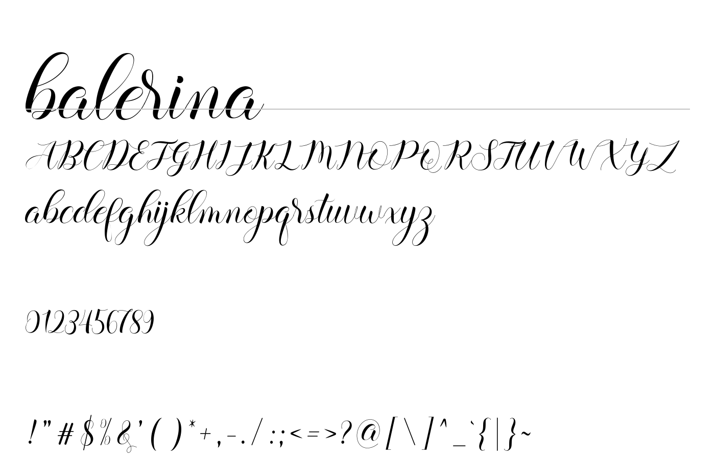 balerina Font preview