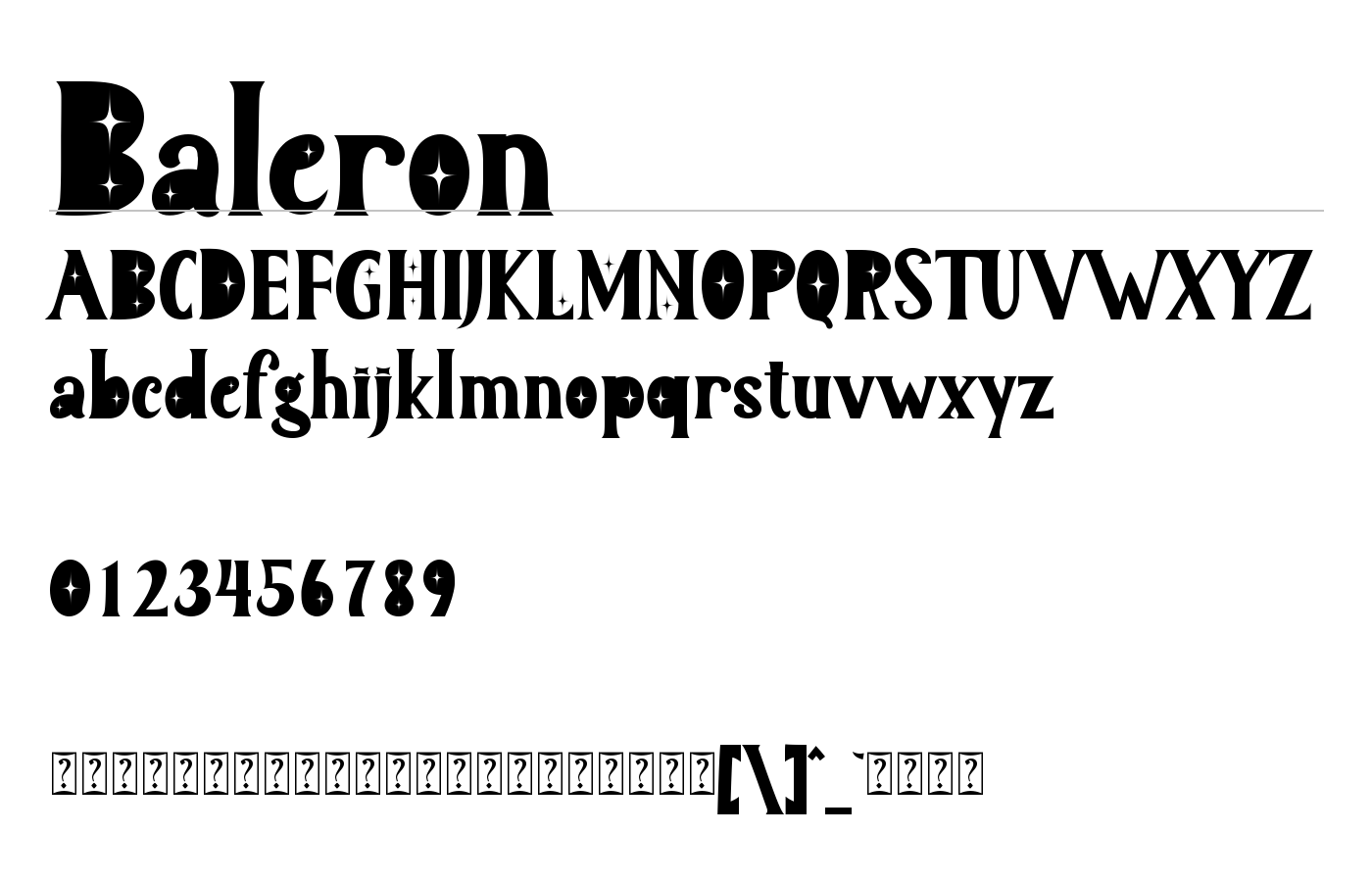 Baleron Font preview