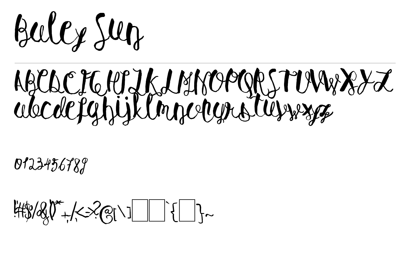 Baley Sun Font preview